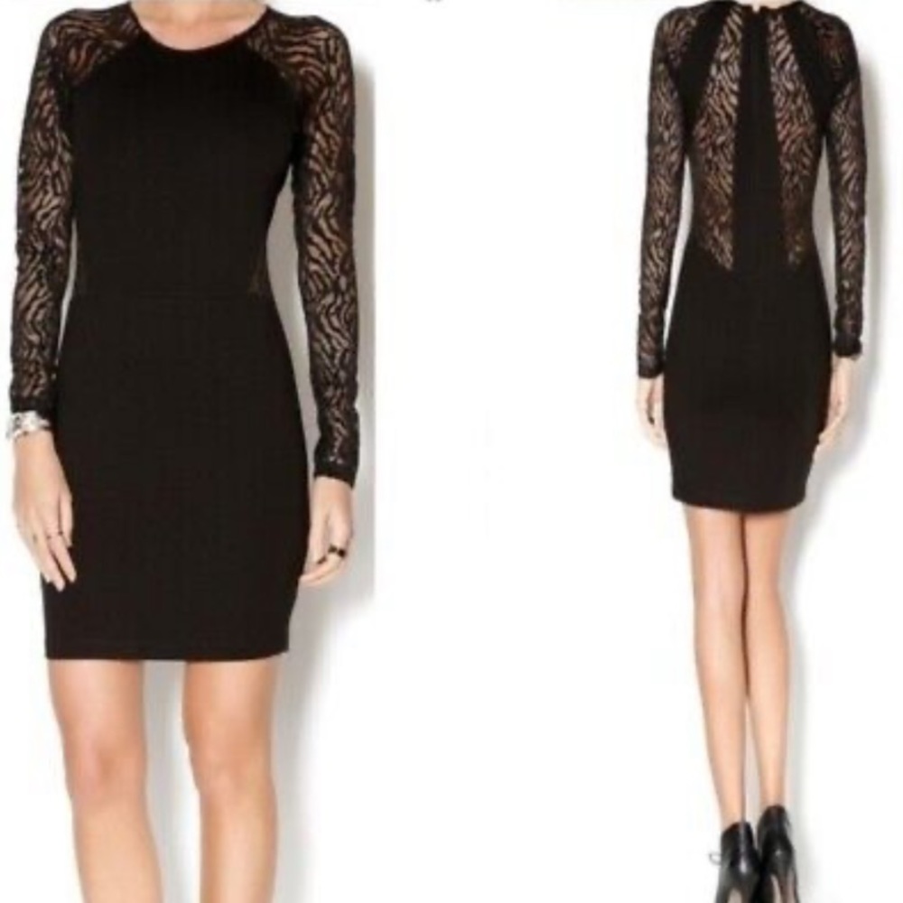 PARKER PARKER REVOLVE NAOMI LACE DRESS IN BLACK XS